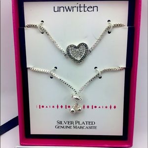 Unwritten Silver Genuine Marcasite Bracelet